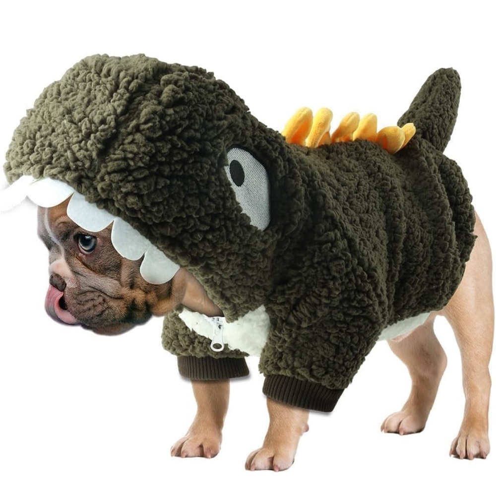 NIB‎ Warm Dinosaur Coat - Winter Jacket Pet Hoodie for X-Large Dogs (Green)